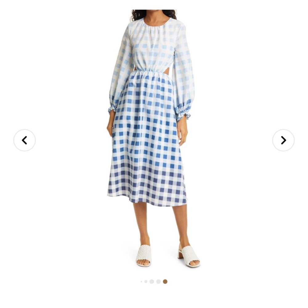 STAUD blue ombré Blanche dress NWT